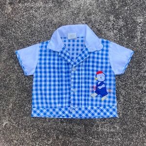 3/$10🌿 Vintage Gingham Baby Shirt